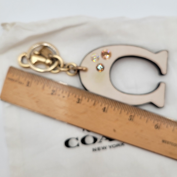 Coach "C" Bag Charm /Key Ring, EUC - Picture 3 of 5